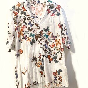 Colorful Butterfly Blouse